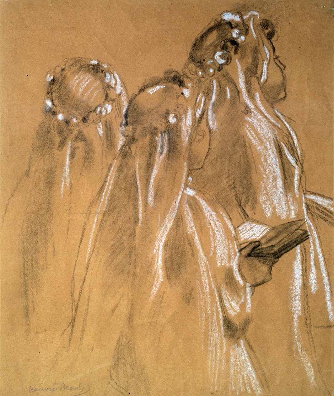 Jenter med kransene, 1905-1906. av Maurice Denis