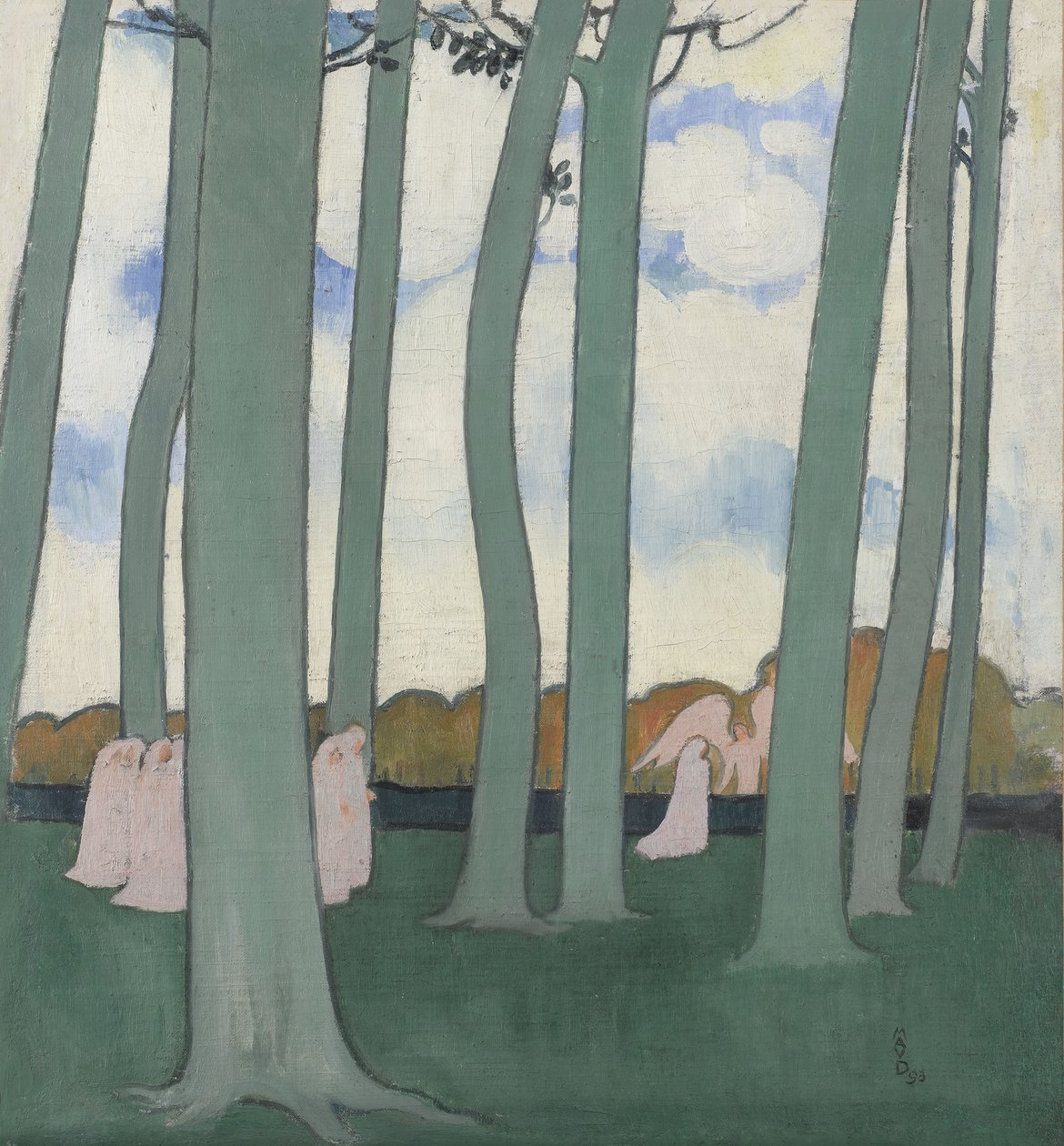 Landskap med grønne trær eller bøketrær i Kerduel, 1893. av Maurice Denis