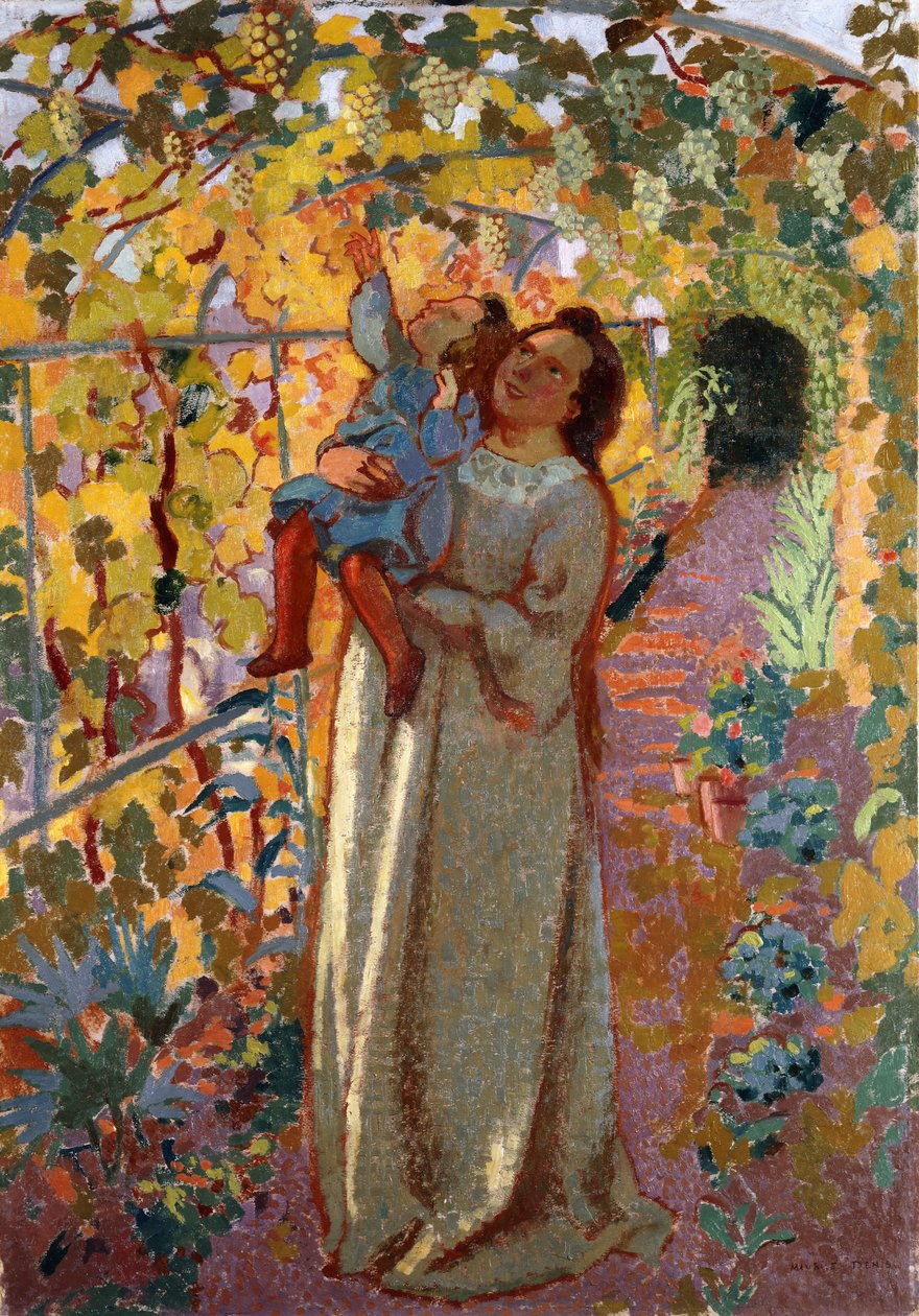 Mor og barn under vintreet; Mor og barn under vintreet, av Maurice Denis