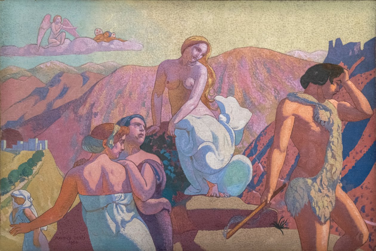 The Story of Psyche, Panel VI. Psyches slekt tok farvel på en fjelltopp av Maurice Denis