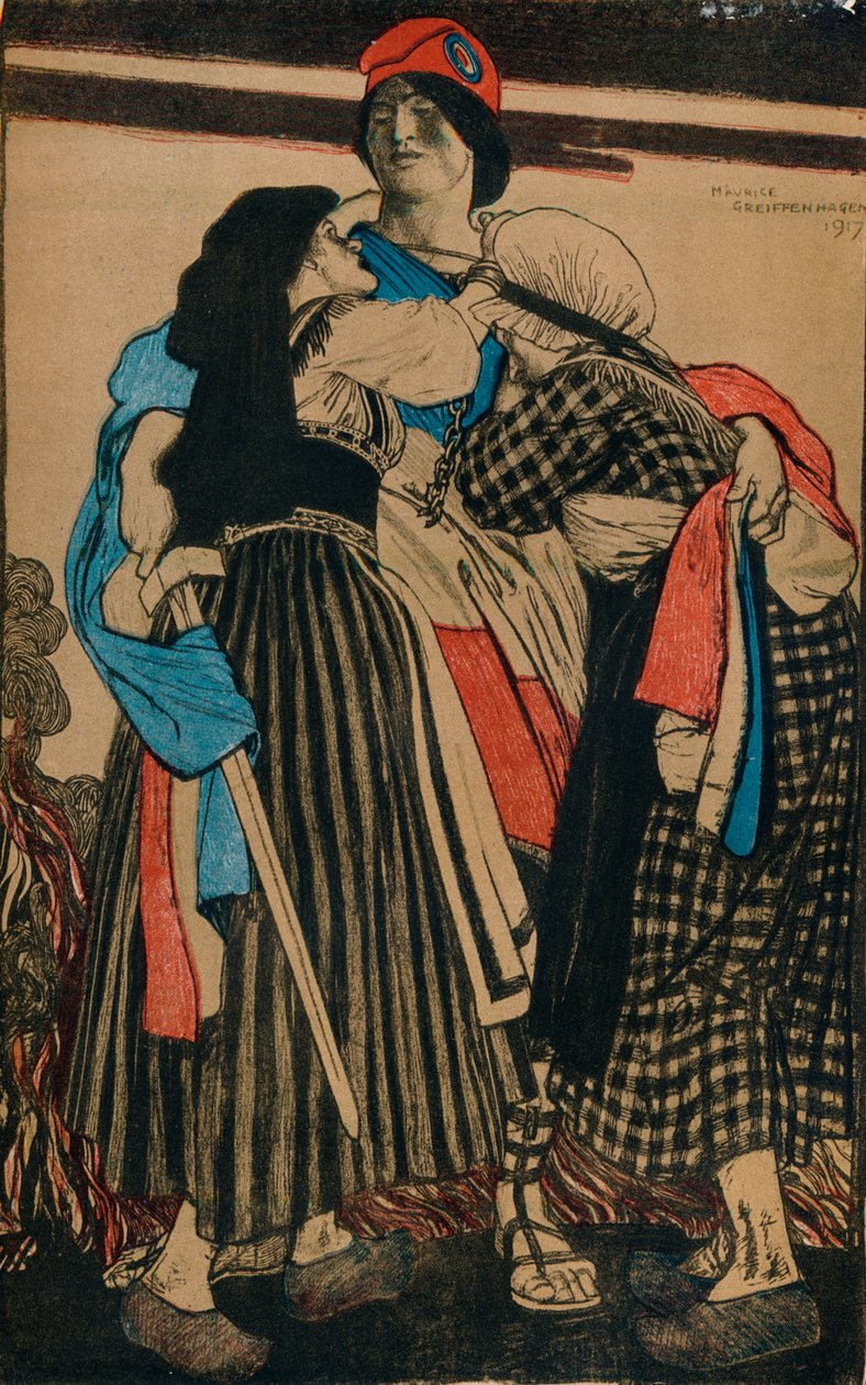 Restaureringen av Alsace-Lorraine til Frankrike, 1917 av Maurice Greiffenhagen