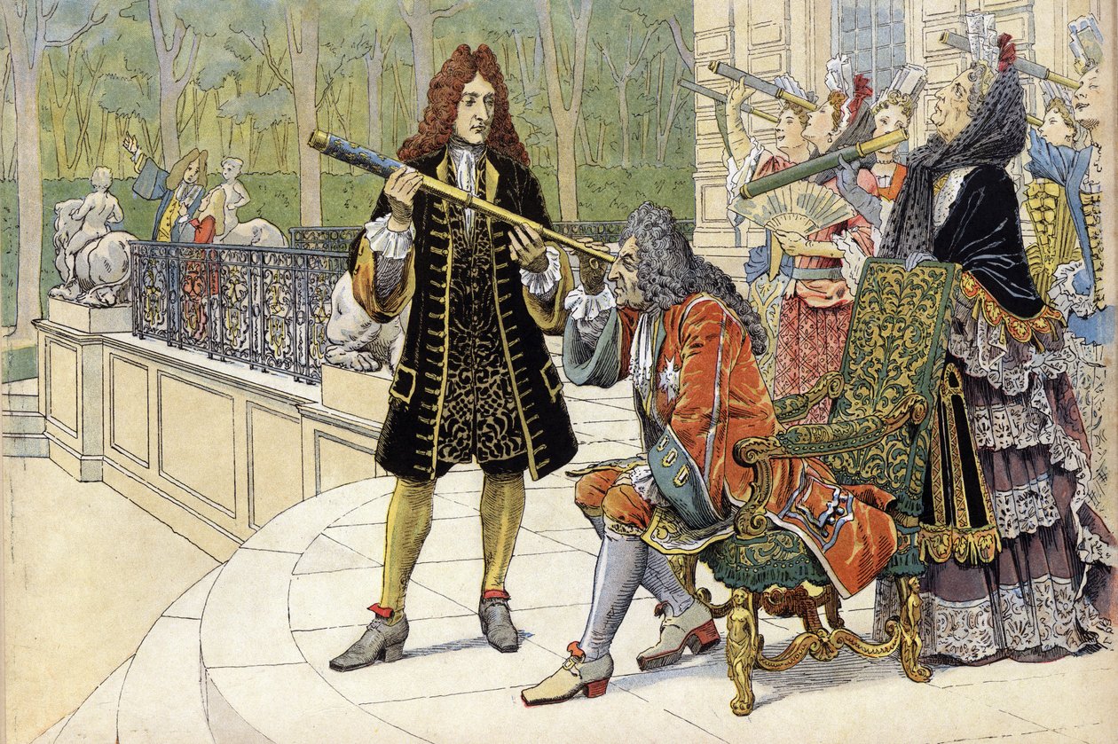 Hjelp av Jacques Cassini dit Cassini II (1677-1756) Ludvig XIV dit le Kong Soleil (Kong Soleil eller Ludvig den store av Maurice Leloir