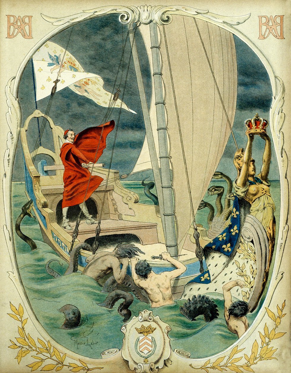 Frankrikes historie: Allegorisk representasjon av kardinal Richelieu (Armand Jean du Plessis av Maurice Leloir