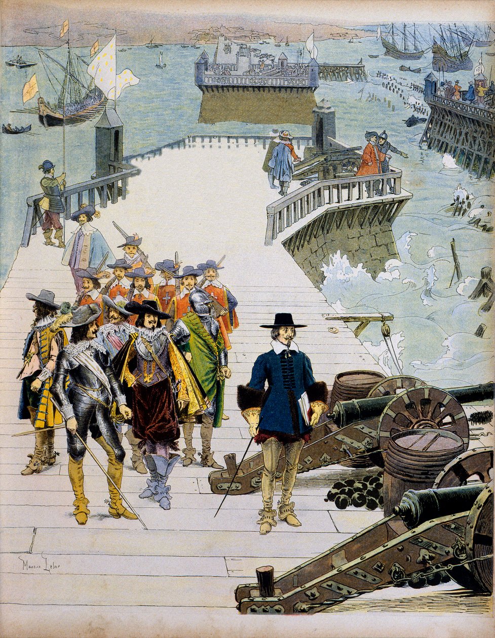 Frankrikes historie: Episode av Siege de la Rochelle av Maurice Leloir