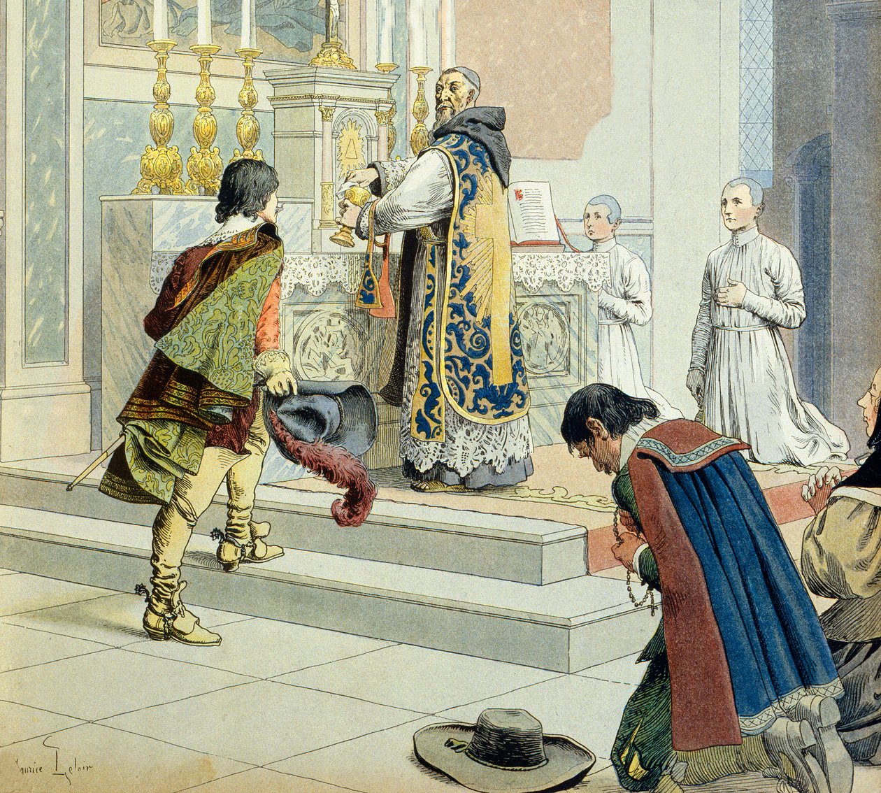Frankrikes historie: Francois Leclerc du Tremblay sa at far Joseph (1577-1638) eminence grise (fortrolig og samarbeidspartner) av kardinal Richelieu (Armand Jean du Plessis) av Maurice Leloir