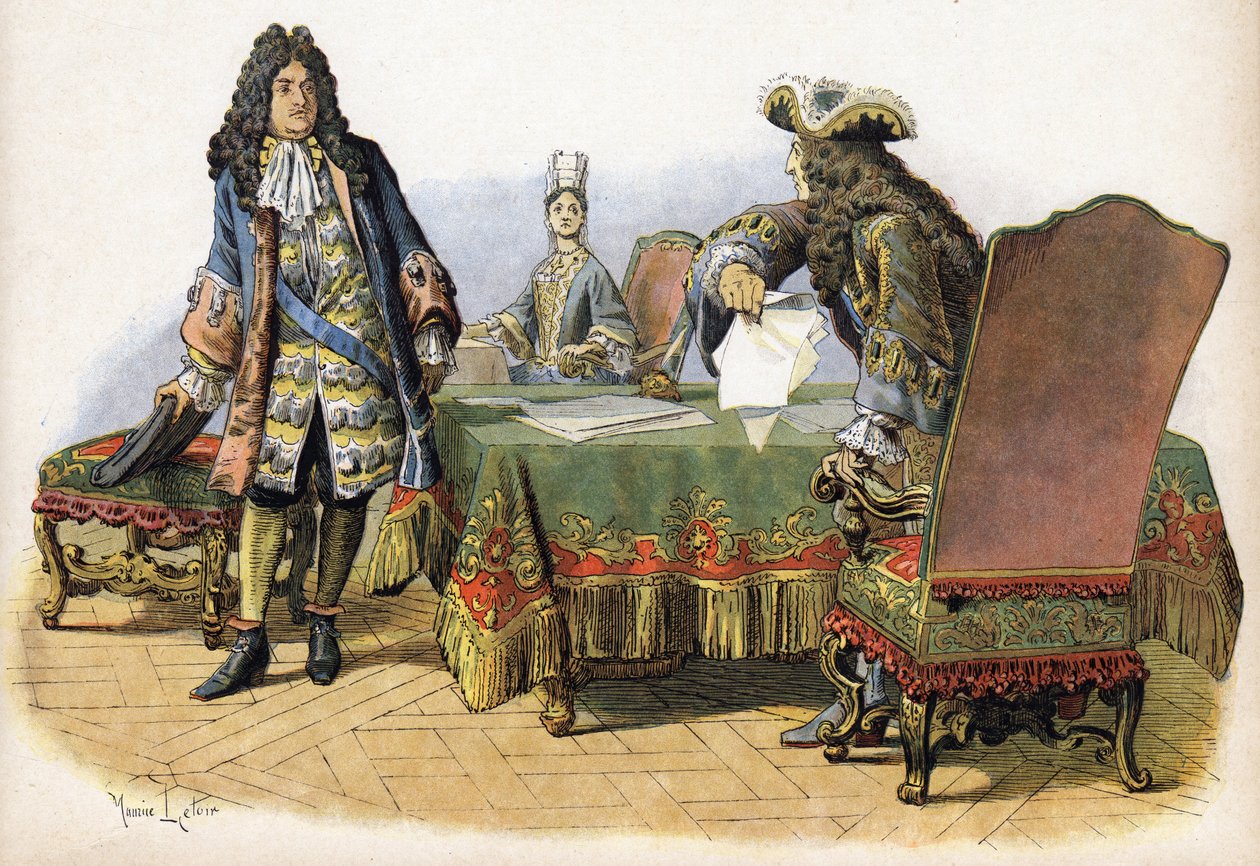 Fornærmelse av Ludvig XIV dit le Kong Soleil (Kong Soleil eller Ludvig den Store av Maurice Leloir