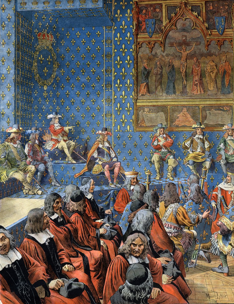 Ludvig XIV, kjent som Le Roi-Soleil (Kong Soleil eller Ludvig den store av Maurice Leloir