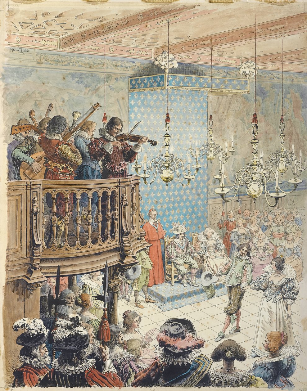 Richelieu på et ball, ca. 1900. av Maurice Leloir
