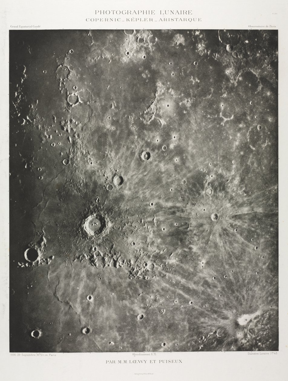 Månefotografering: Copernicus-Kepler-Aristaric av Maurice Loewy