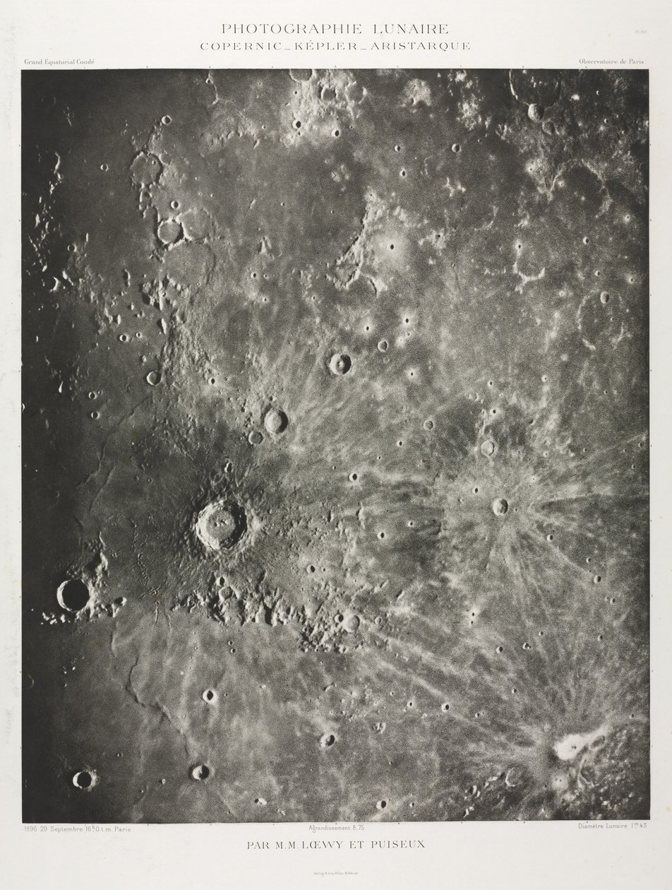 Månefotografering: Copernicus-Kepler-Aristaric, 1896. av Maurice Loewy