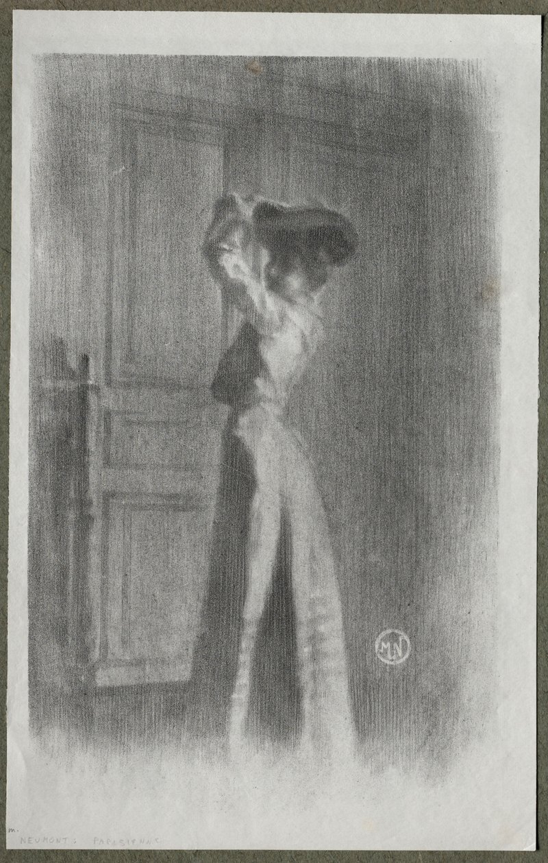 Fasjonabel kvinne, ca. 1900. av Maurice Louis Henri Neumont