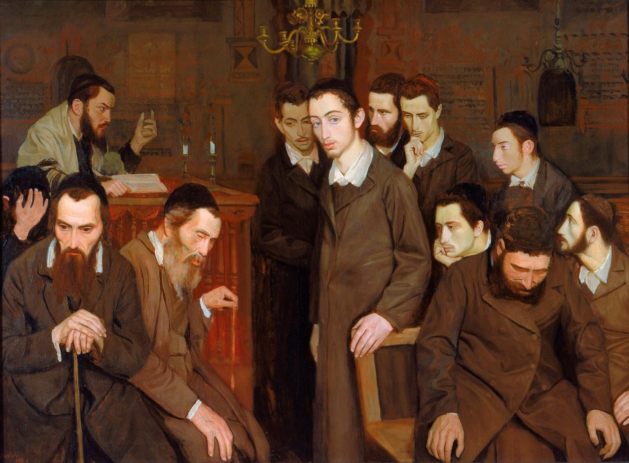 He Peeked and Went Mad - He Cast a Look and Went Mad - Minkowski, Maurycy (1881-1930) - 1910 - Olje på lerret - 109x133,4 - Jewish Museum, New York ©FineArtImages/Leemage av Maurice Minkowski