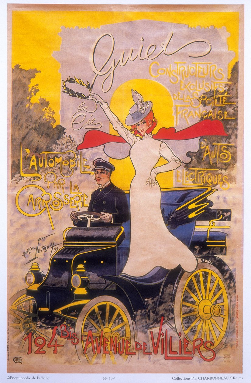 Plakat som reklamerer for bilkarosseri, 1899 av Maurice Neumont