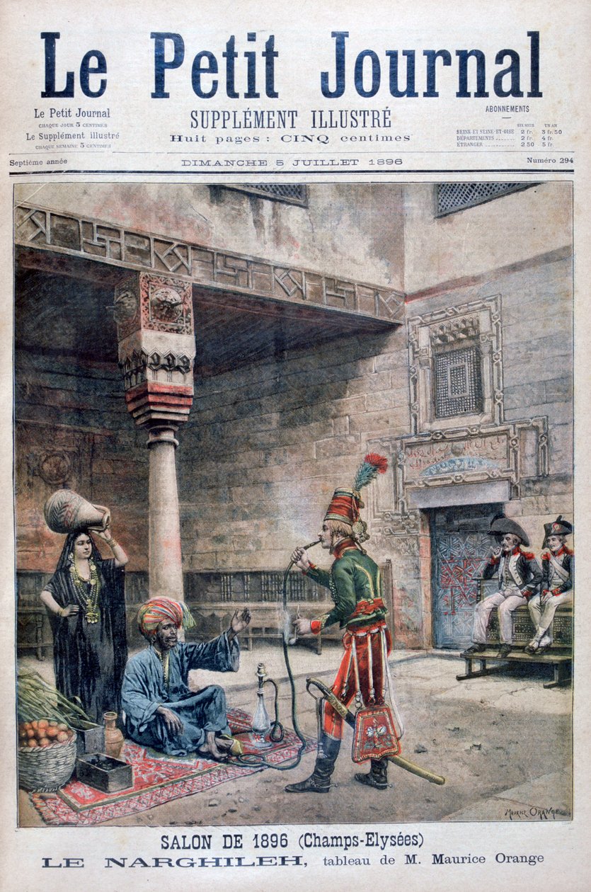 'The Narguileh', Egypt, 1896 av Maurice Orange