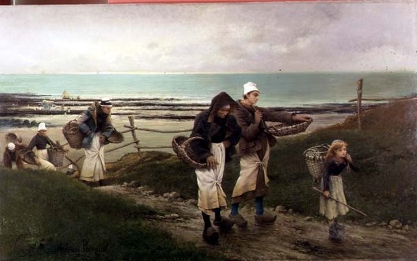 Bretonsk scene av Maurice Poirson