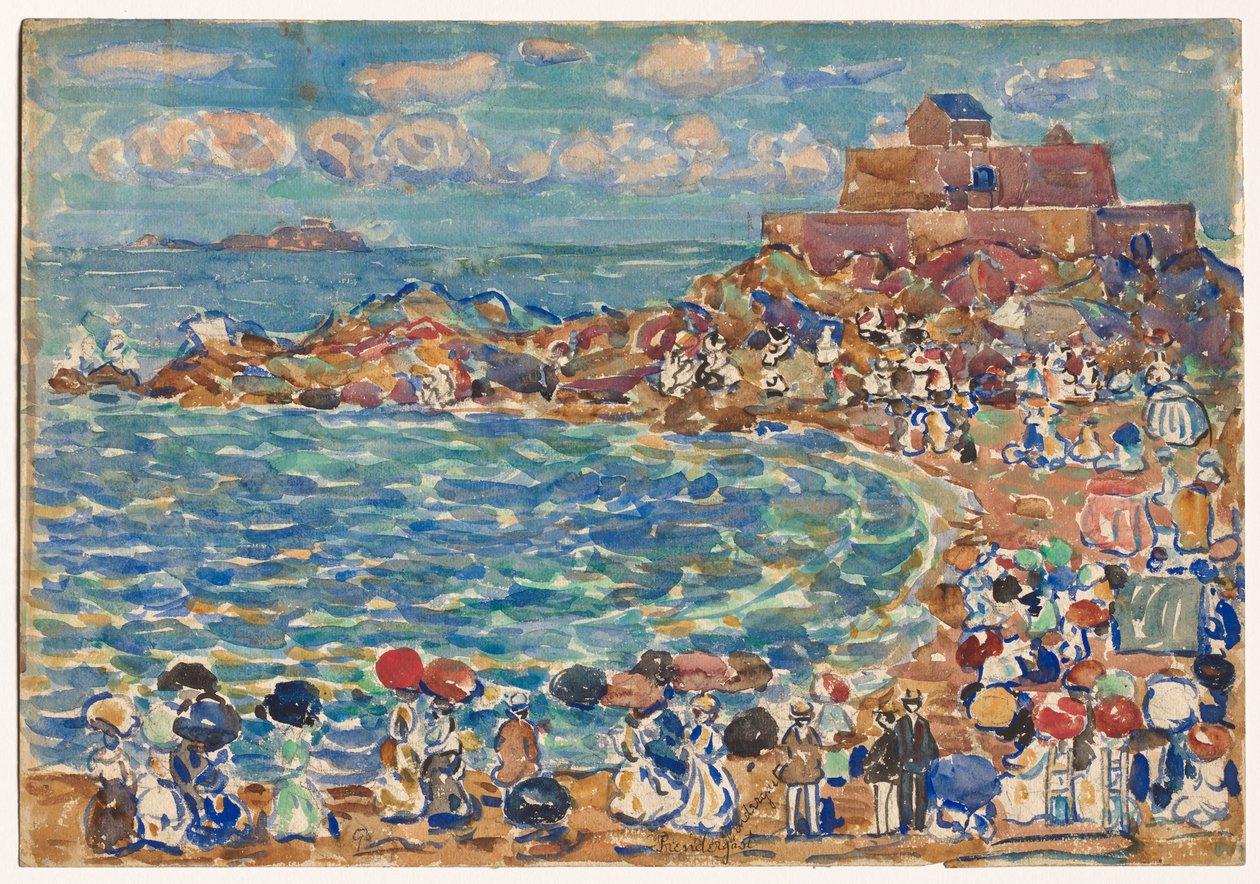 Strand, Saint-Malo av Maurice Prendergast