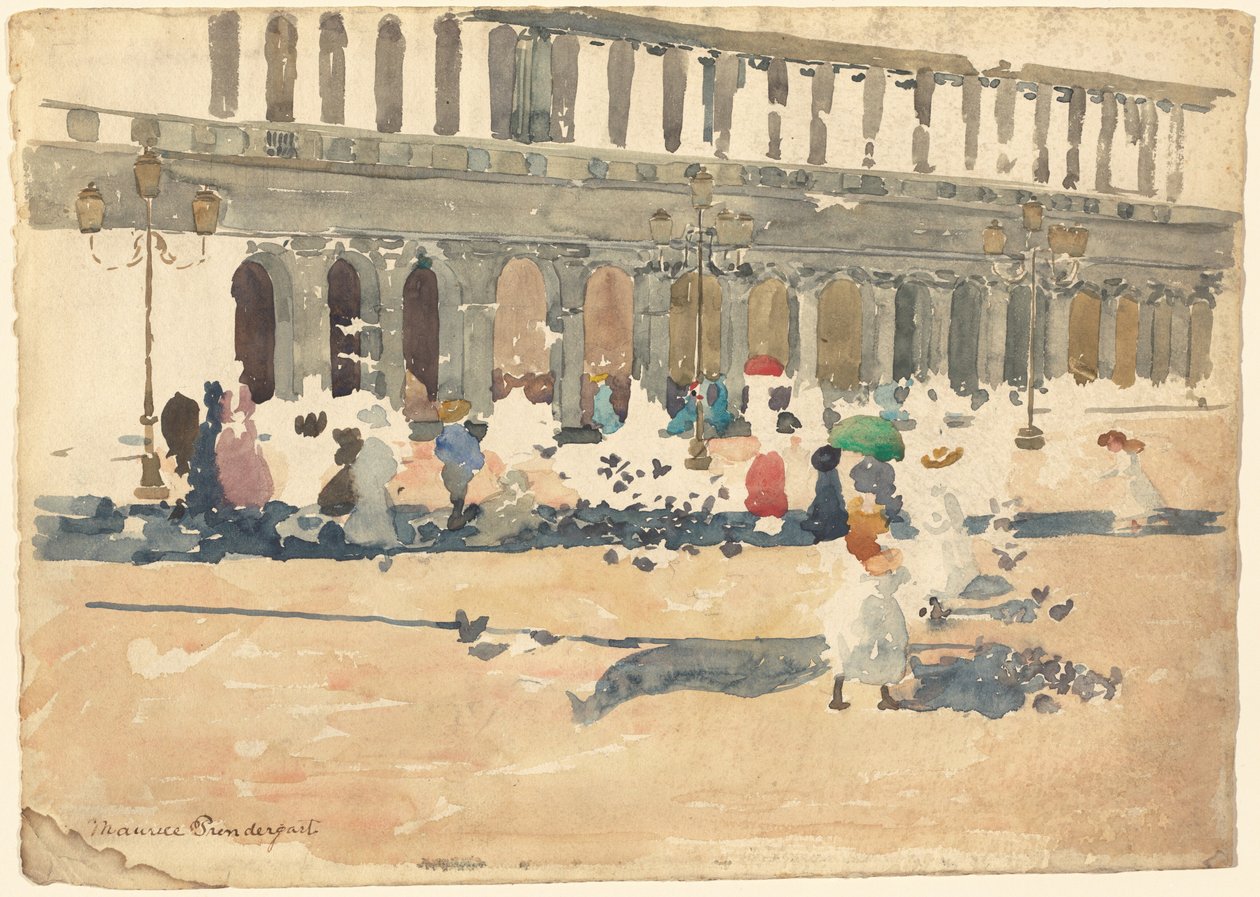 Caffè Florian i Venezia av Maurice Prendergast