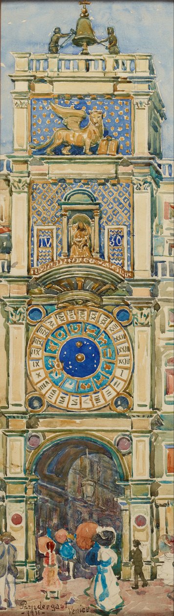 Uhrturm, Markusplatz, Venedig av Maurice Prendergast