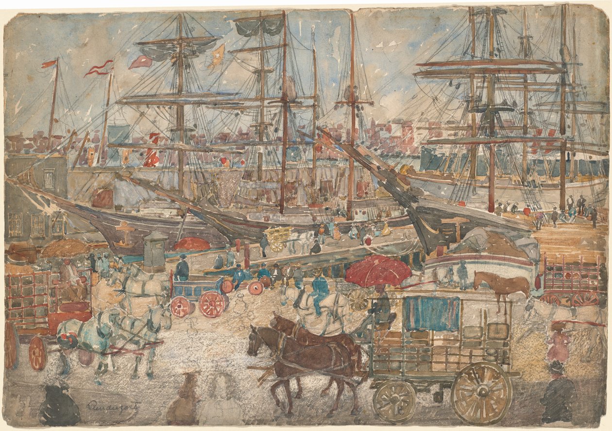 Dokker, East Boston av Maurice Prendergast