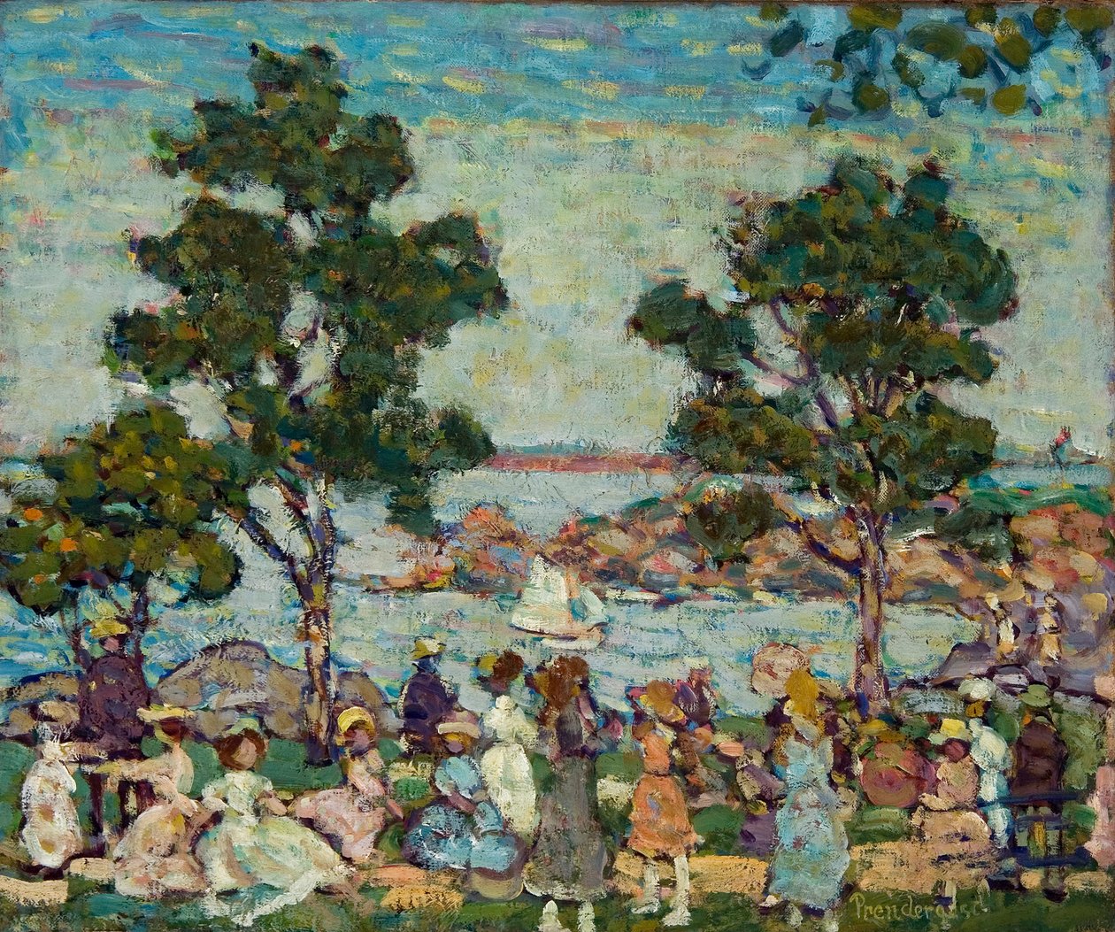 Landskap (parkscene) av Maurice Prendergast