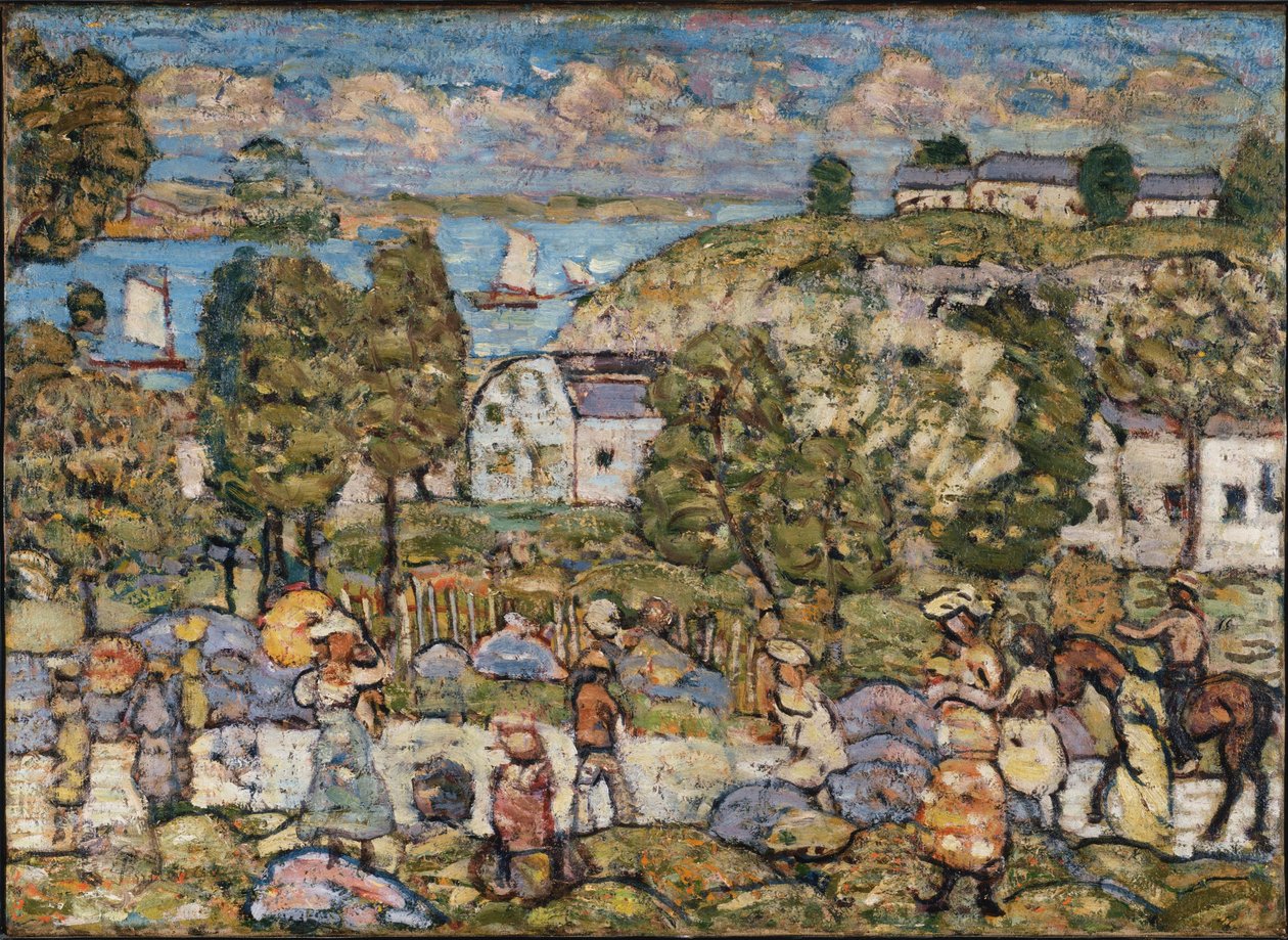 Landskap nær Nahant av Maurice Prendergast