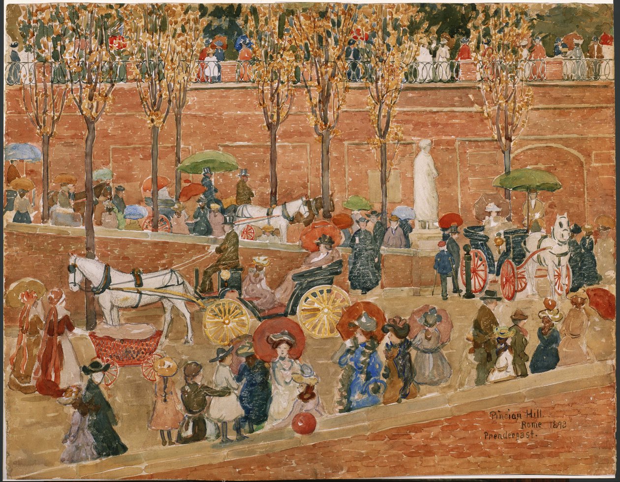 Pinciohøyden, Roma av Maurice Prendergast