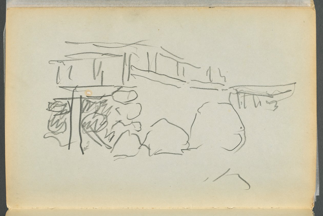 Skissebok – The Granite Shore Hotel, Rockport, side 178: Gjerde av Maurice Prendergast