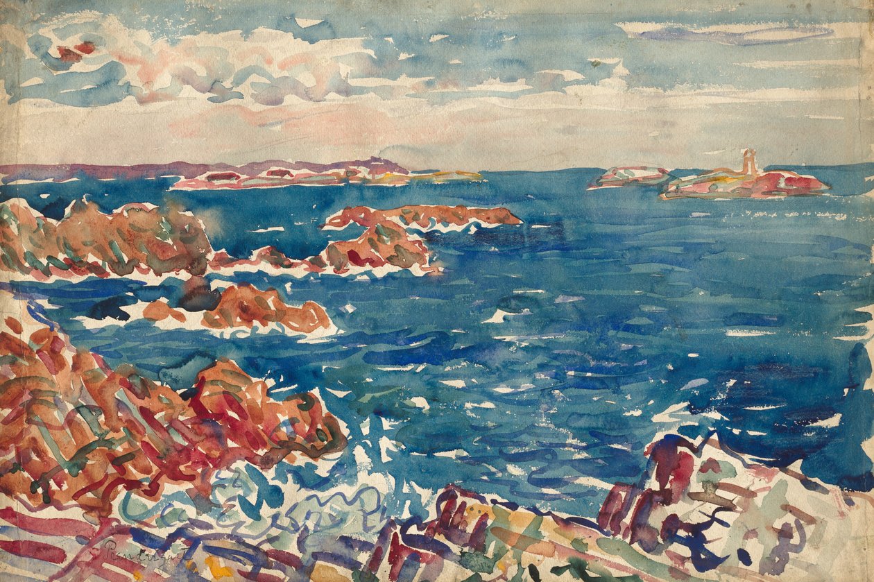 Den steinete kysten av Maurice Prendergast
