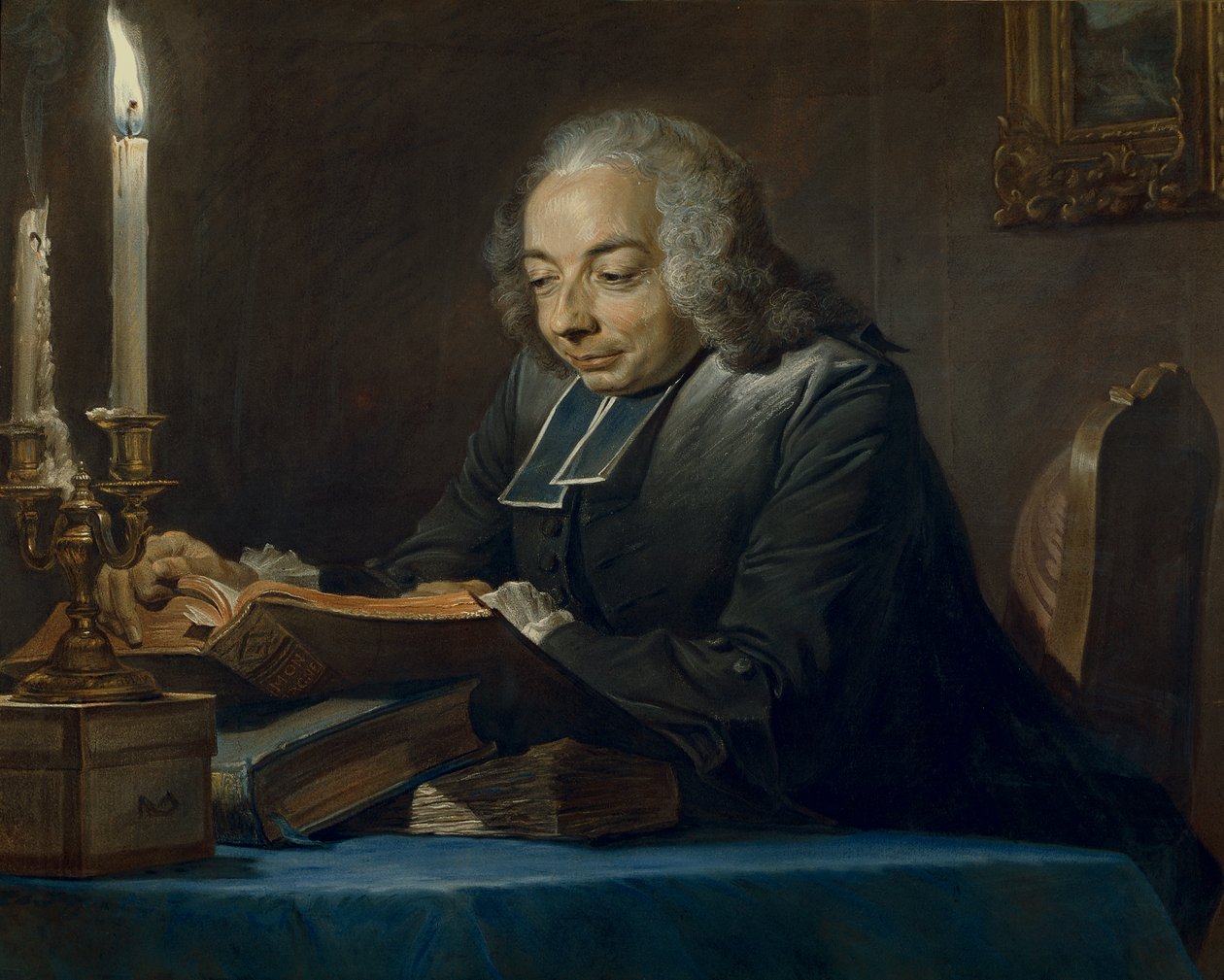 Abbe Jean-Jacques Huber, 1742 (pastell) av Maurice Quentin de La Tour