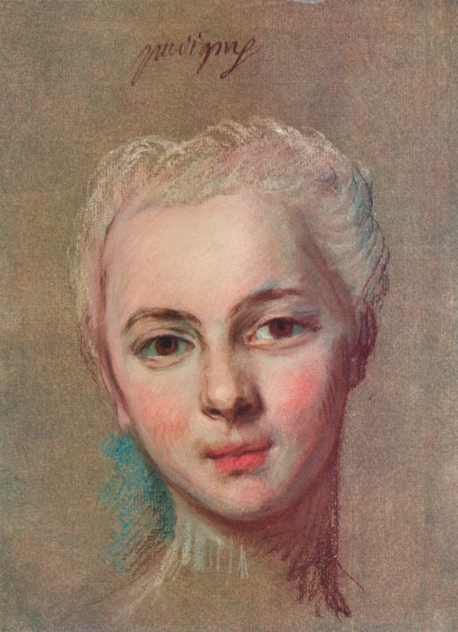 Mademoiselle Puvigny, c1749 av Maurice Quentin de La Tour