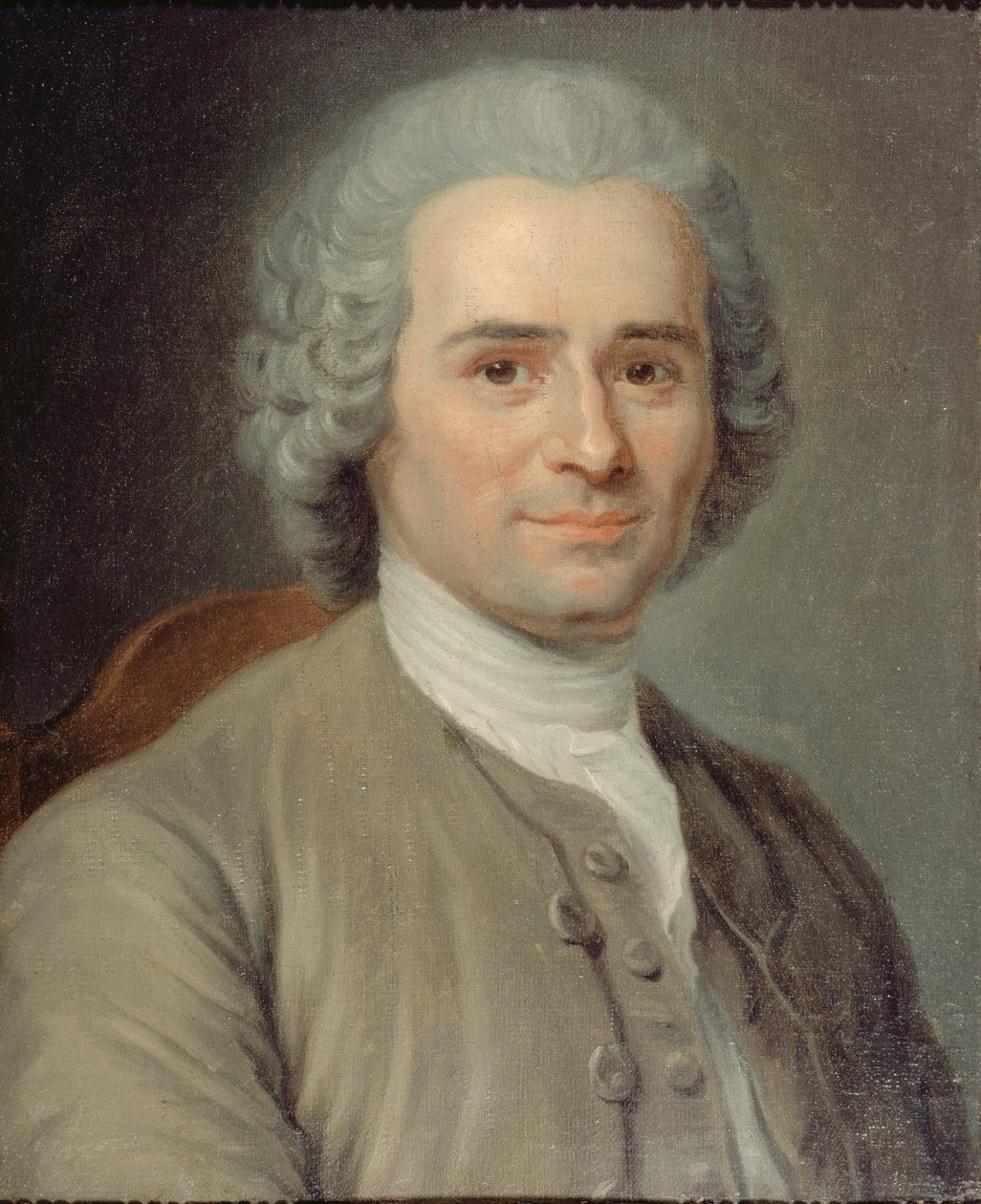 Portrett av Jean-Jacques Rousseau 1712-1778. av Maurice Quentin de La Tour