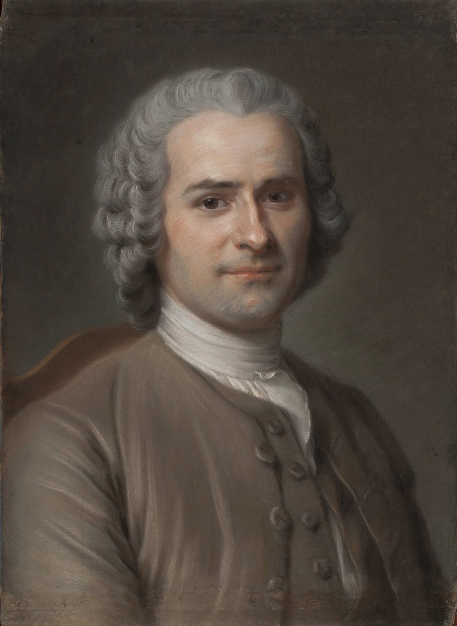Portrett av Jean-Jacques Rousseau 1712-1778 av Maurice Quentin de La Tour