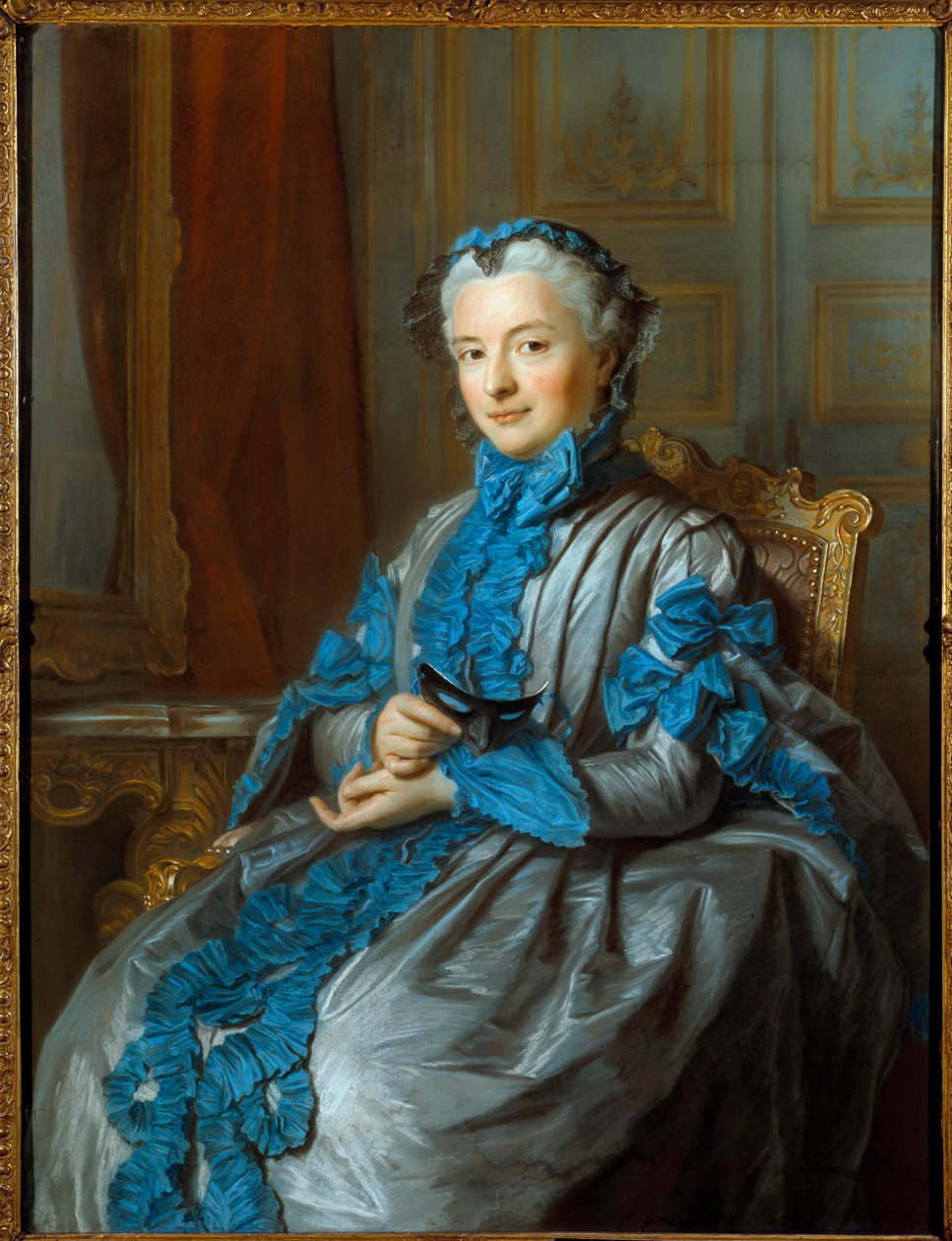 Portrett av Lady of Rieux Maleri av Maurice Quentin Delatour dit Quentin De La Tour eller Quentin De Latour (1704-1788) 1742 Paris, Musee Cognacq Jay av Maurice Quentin de La Tour