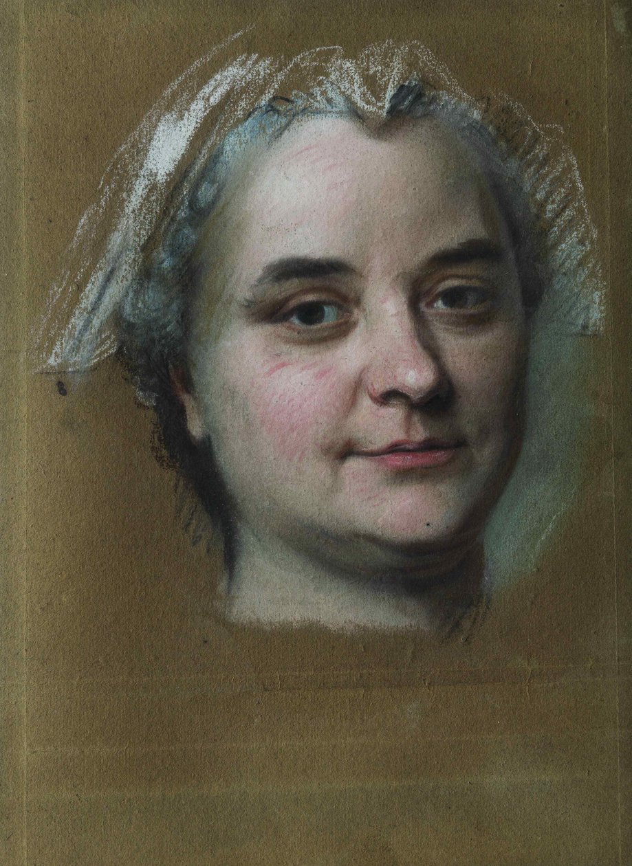 Portrett av Madame Pèlerin. av Maurice Quentin de La Tour