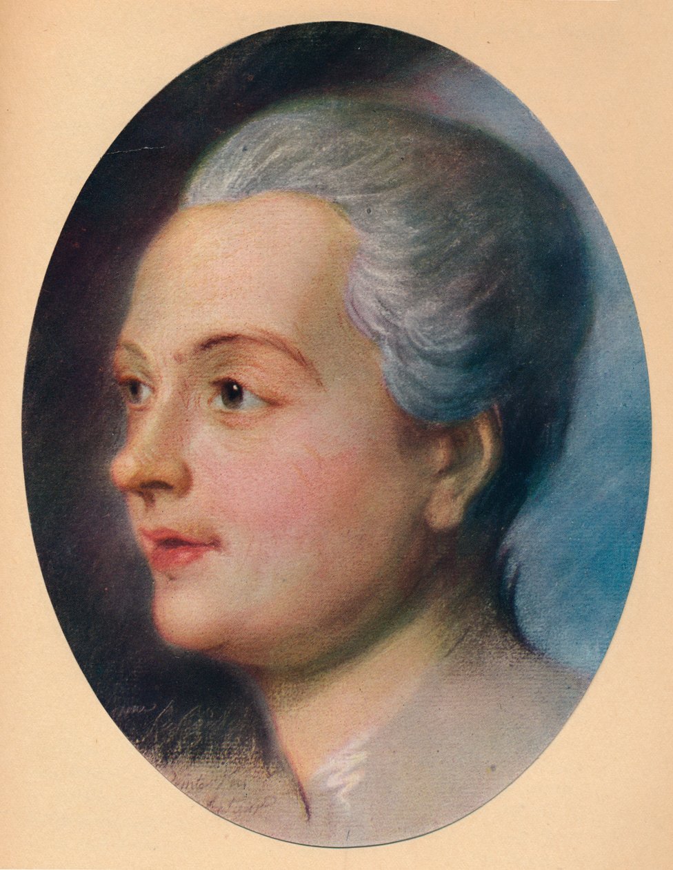 Portrett av en dame, c1751 av Maurice Quentin de La Tour