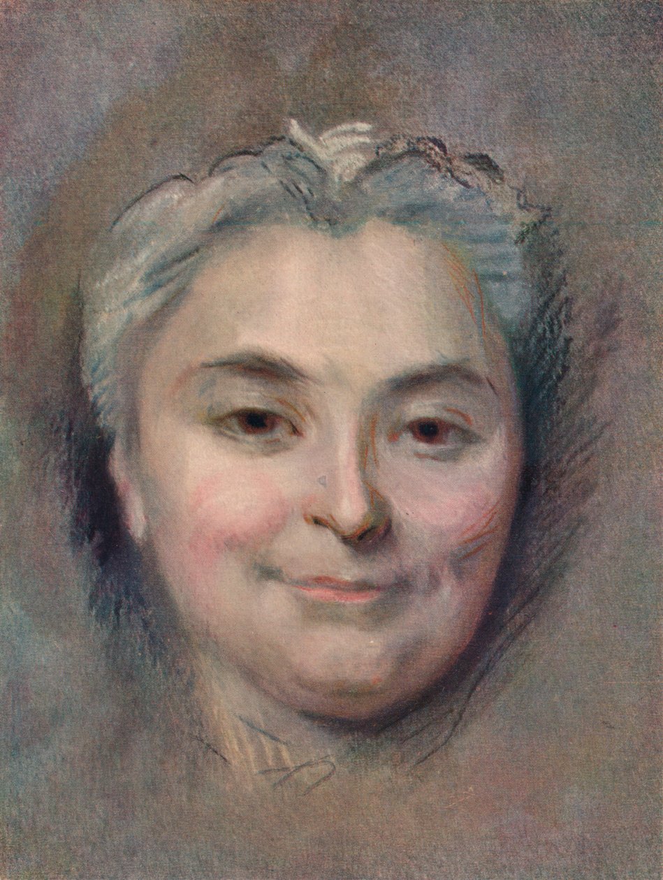 Forberedelse til portrettet av Marie Catherine Dufloquet Reals, 1756 av Maurice Quentin de La Tour