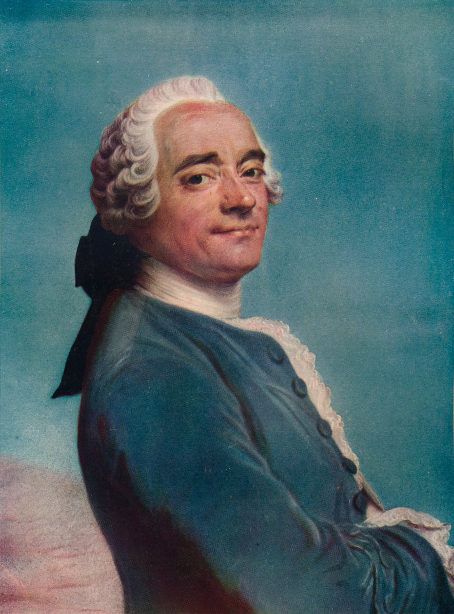 Selvportrett med Lace Jabot, c1750 av Maurice Quentin de La Tour