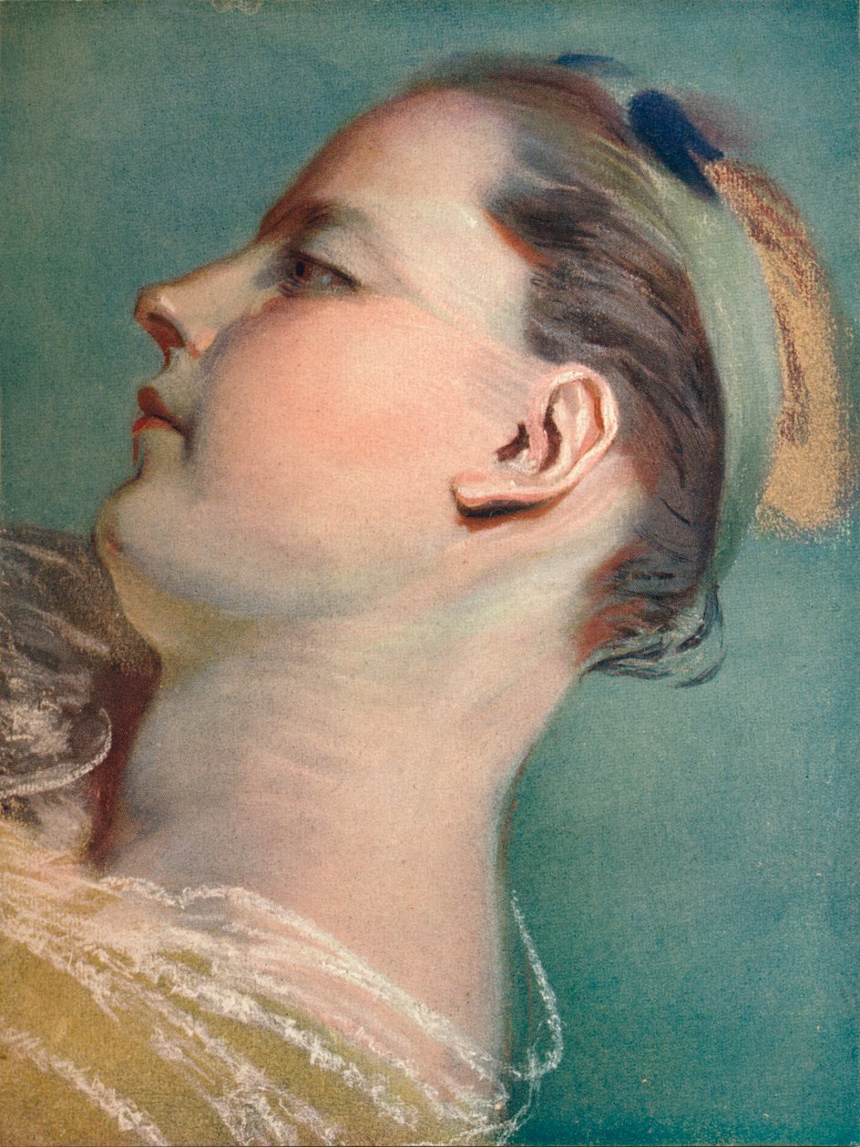 Skent hode, c1752 av Maurice Quentin de La Tour