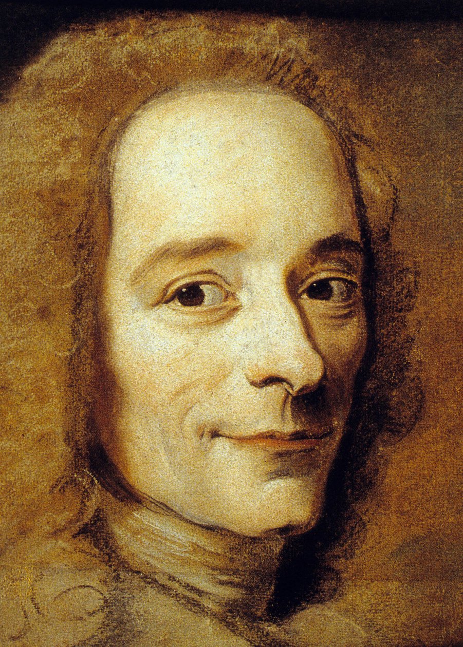 Francois Marie Arouet aka Voltaire (pastell på papir) av Maurice Quentin de La Tour