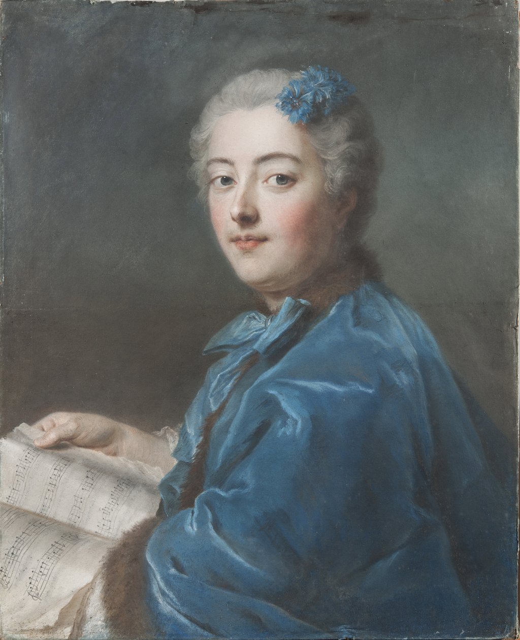 Marie Sophie de Courcillon, hertuginne av Picquigny, prinsesse av Rohan (1713-1756), av La Tour, Maurice Quentin de (1704-1788). Pastell på papir, ca. 1740. Mål: 61 x 49,7 cm. Nationalmuseum Stockholm av Maurice Quentin de La Tour