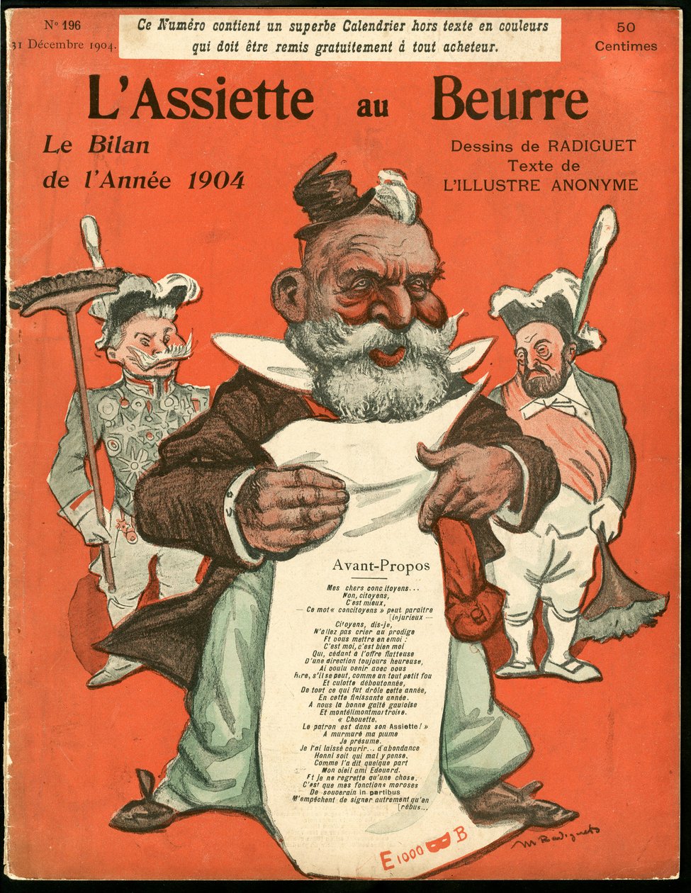 Omslag til «L’Assiette au Beurre», nummer 195, Satirical in Colors av Maurice Radiguet