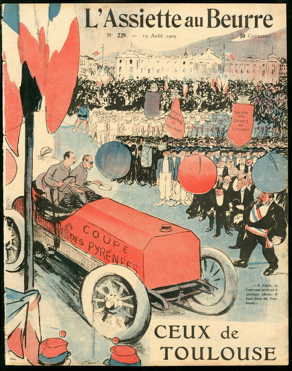 Omslag til «L’Assiette au Beurre», nummer 229, Satirical in Colors av Maurice Radiguet