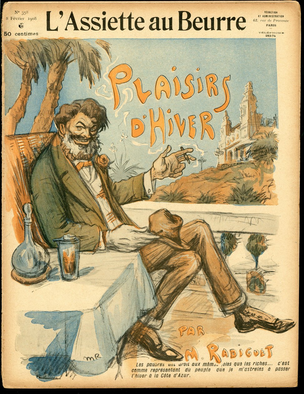 Omslag til «L’Assiette au Beurre», nummer 358, Satirical in Colors av Maurice Radiguet