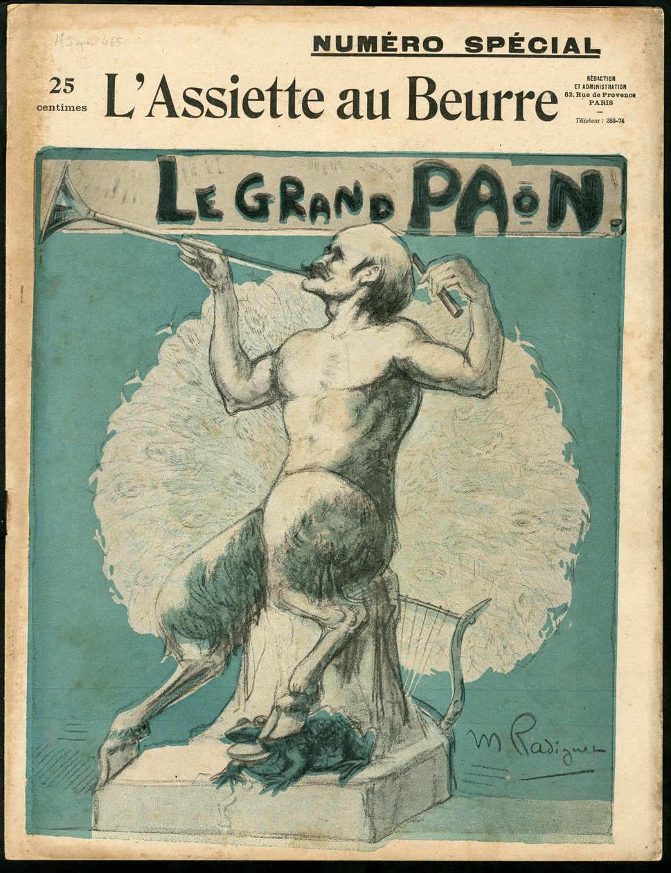 Omslag til “L'Assiette au Beurre”, nummer 465, Satirical in Colors av Maurice Radiguet