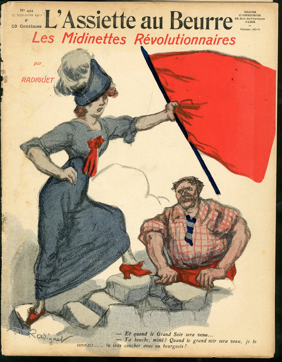 Omslag til «L'Assiette au Beurre», nummer 494, Satirical in Colors av Maurice Radiguet