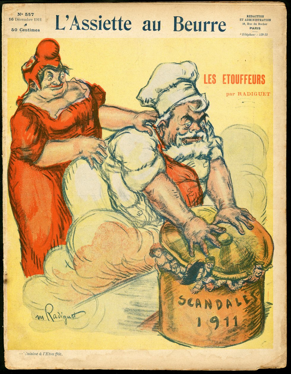Omslag til «L’Assiette au Beurre», nummer 557, Satirical in Colors av Maurice Radiguet
