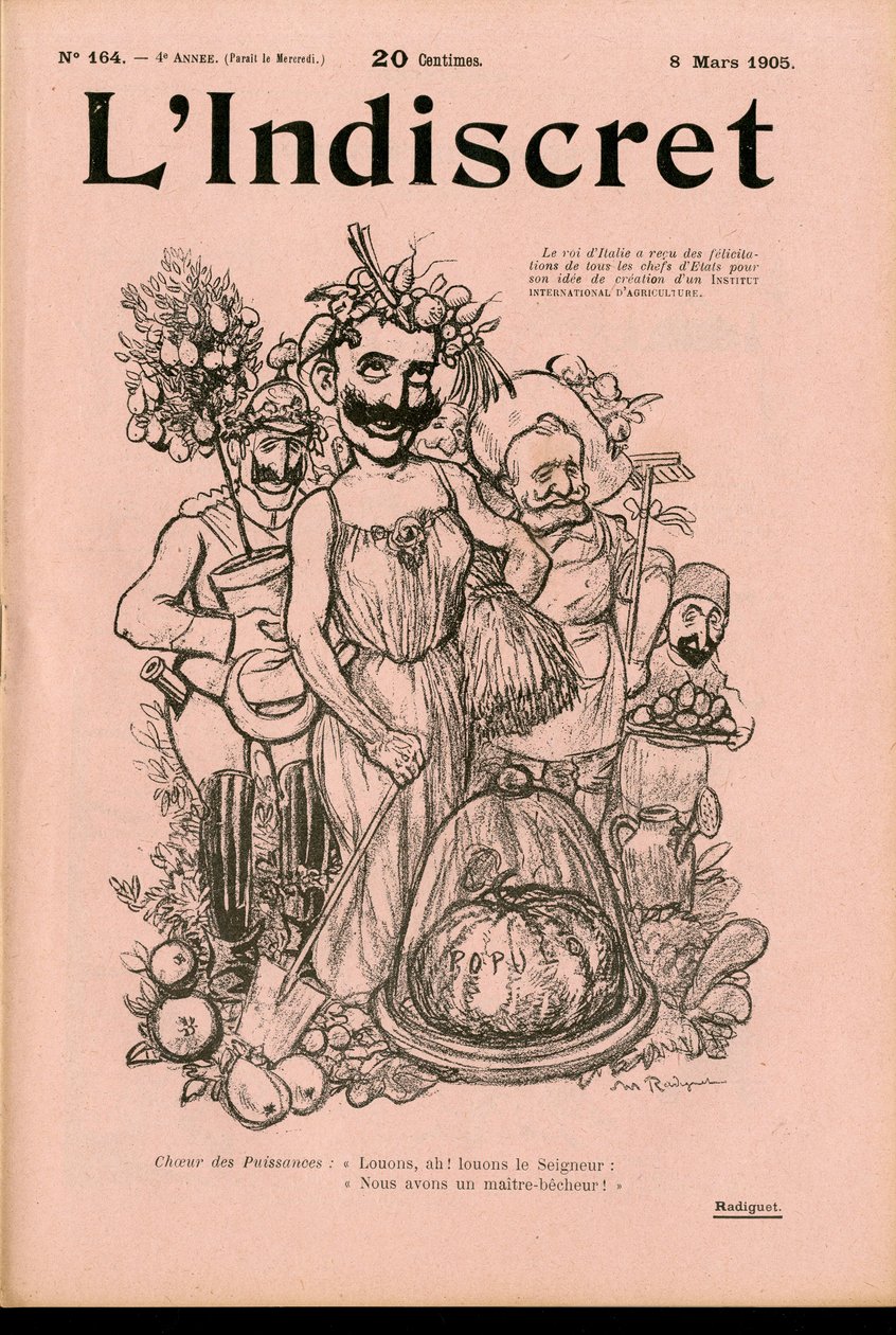 Cover av ""L'Indiscret"", Satirical in B & W av Maurice Radiguet