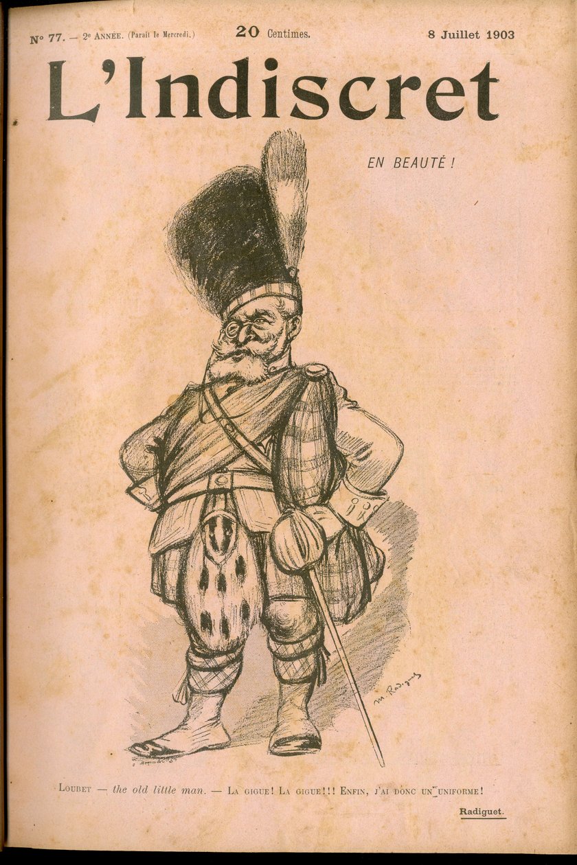 Cover av ""L'Indiscret"", Satirical in B & W av Maurice Radiguet