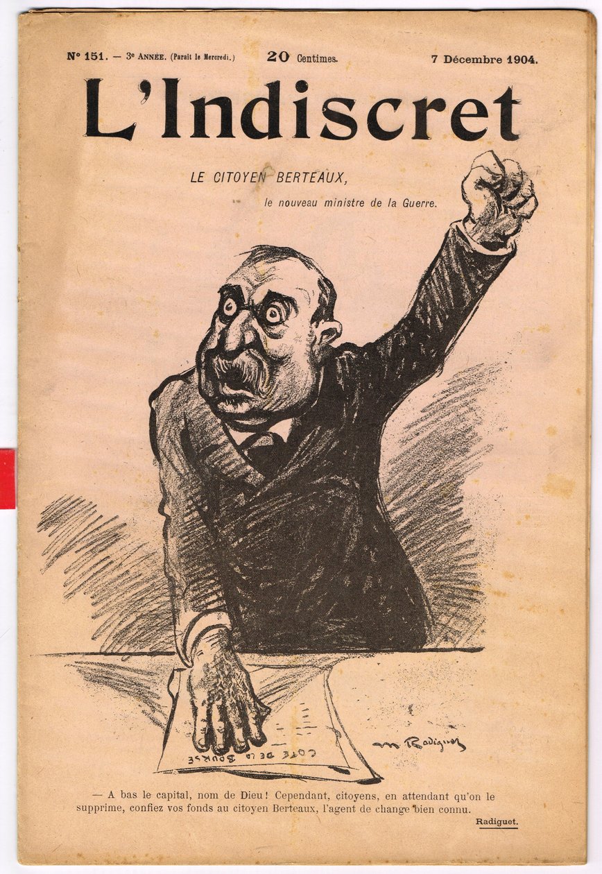 Cover av ""L'Indiscret"", Satirical in B & W av Maurice Radiguet