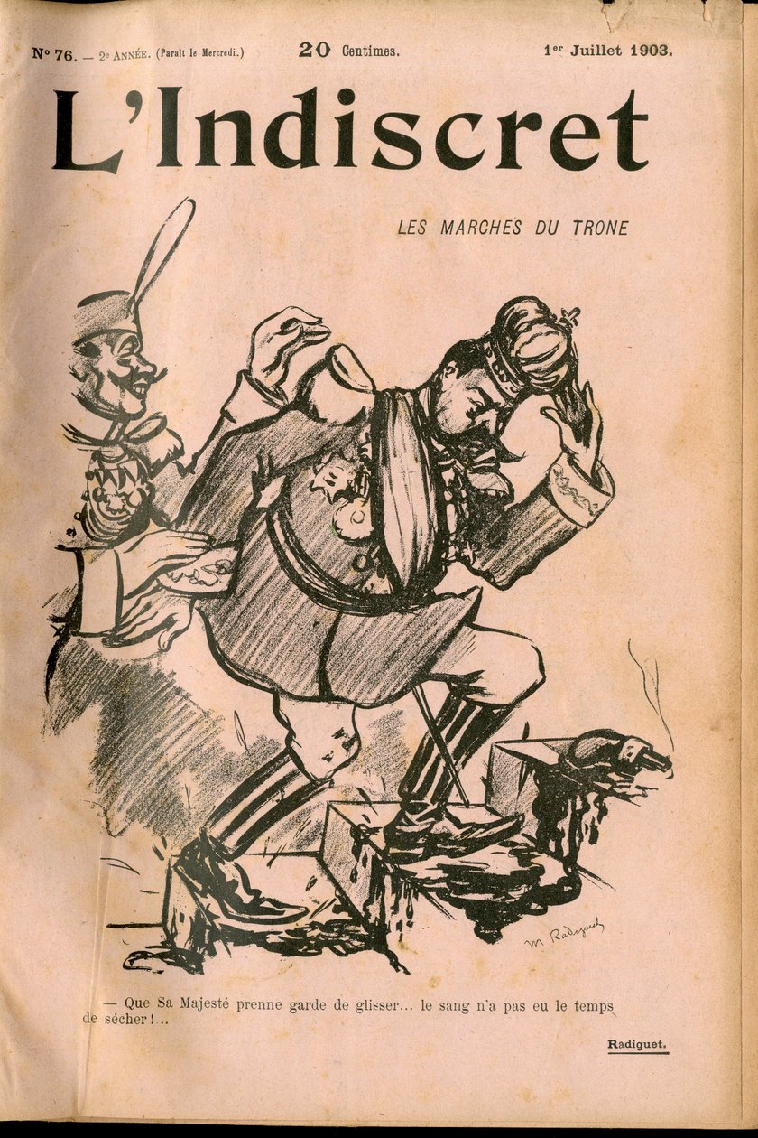 Cover av ""L'Indiscret"", Satirical in B & W av Maurice Radiguet
